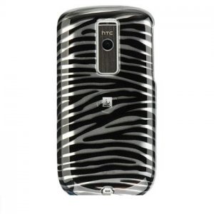 Hard Plastic Design Cover Case for HTC G2 Mytouch - Black / Silver Zebra