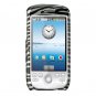 Hard Plastic Design Cover Case for HTC G2 Mytouch - Black / Silver Zebra