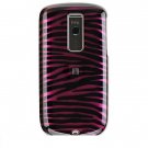 Hard Plastic Design Cover Case for HTC G2 Mytouch - Plum / Black Zebra