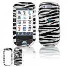 Hard Plastic Design Cover Case for Samsung Highlight T749 - Black / White Zebra