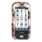 Hard Plastic Design Cover Case for Samsung Highlight T749 - Hot Pink Diagonal Check