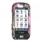 Hard Plastic Design Cover Case for Samsung Highlight T749 - Pink Butterfly