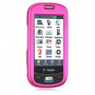Hard Plastic Rubber Feel Case for Samsung Highlight T749 - Hot Pink