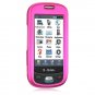 Hard Plastic Rubber Feel Case for Samsung Highlight T749 - Hot Pink