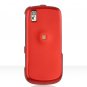 Hard Plastic Rubber Feel Cover Case for Samsung Instinct S30 - Red