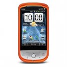 Hard Plastic Rubber Feel Faceplate Case Cover for HTC Hero - Orange