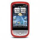 Hard Plastic Rubber Feel Faceplate Case Cover for HTC Hero - Red