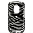 Hard Plastic Design Faceplate Case Cover for HTC Hero - Black/Silver Stripes