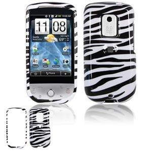 Hard Plastic Design Faceplate Case Cover for HTC Hero - Black/White Stripes