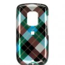 Hard Plastic Design Faceplate Case Cover for HTC Hero - Blue Argyle