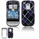 Hard Plastic Design Faceplate Case Cover for HTC Hero - Dark Blue/Black