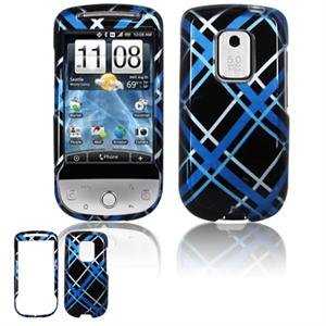 Hard Plastic Design Faceplate Case Cover for HTC Hero - Light Blue/Black
