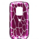 Hard Plastic Design Faceplate Case Cover for HTC Hero - Pink Giraffe