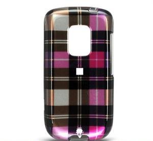Hard Plastic Design Faceplate Case Cover for HTC Hero - Pink Plaid