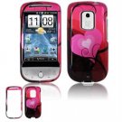 Hard Plastic Design Faceplate Case Cover for HTC Hero - Red/Pink Heart