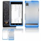 Hard Plastic Dual-Tone "Matte" Feel Faceplate Case Cover for Motorola Droid - Blue
