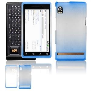 Hard Plastic Dual-Tone "Matte" Feel Faceplate Case Cover for Motorola Droid - Blue