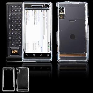 Hard Plastic Glossy Faceplate Case Cover for Motorola Droid (Verizon Wireless) - Clear