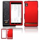 Hard Plastic Rubber Feel Faceplate Case Cover for Motorola Droid - Dark Red