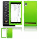 Hard Plastic Rubber Feel Faceplate Case Cover for Motorola Droid - Green