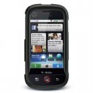 Hard Plastic Rubber Feel Faceplate Case Cover for Motorola Cliq - Black