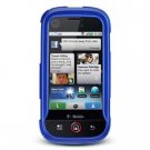 Hard Plastic Rubber Feel Faceplate Case Cover for Motorola Cliq - Blue