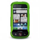 Hard Plastic Rubber Feel Faceplate Case Cover for Motorola Cliq - Green