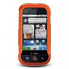 Hard Plastic Rubber Feel Faceplate Case Cover for Motorola Cliq - Orange