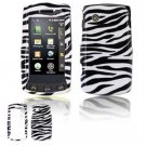 Hard Plastic Design Faceplate Case Cover for LG Bliss UX700 - Black/White Stripes