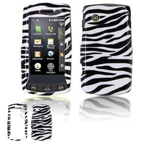 Hard Plastic Design Faceplate Case Cover for LG Bliss UX700 - Black/White Stripes