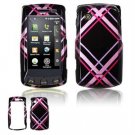 Hard Plastic Design Faceplate Case Cover for LG Bliss UX700 - Hot Pink/Black