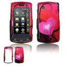 Hard Plastic Design Faceplate Case Cover for LG Bliss UX700 - Red Hearts