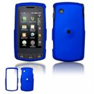 Hard Plastic Rubber Feel Faceplate Case Cover for LG Bliss UX700 - Dark Blue