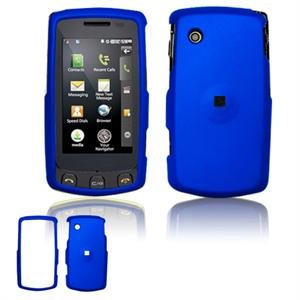 Hard Plastic Rubber Feel Faceplate Case Cover for LG Bliss UX700 - Dark Blue