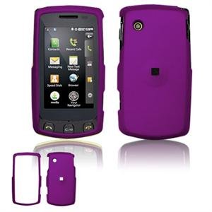 Hard Plastic Rubber Feel Faceplate Case Cover for LG Bliss UX700 - Purple