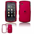 Hard Plastic Rubber Feel Faceplate Case Cover for LG Bliss UX700 - Rose Pink