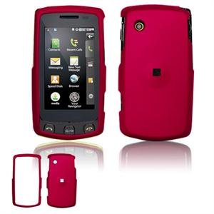 Hard Plastic Rubber Feel Faceplate Case Cover for LG Bliss UX700 - Rose Pink