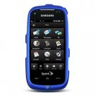 Hard Plastic Rubber Feel Faceplate Case Cover for Samsung Instinct HD - Blue