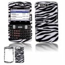 Hard Plastic Design Faceplate Case Cover for Samsung Intrepid i350 - Black/White Stripes