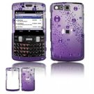 Hard Plastic Design Faceplate Case Cover for Samsung Intrepid i350 - Purple Rain Drops