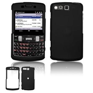 Hard Plastic Rubber Feel Faceplate Case Cover for Samsung Intrepid i350 - Black