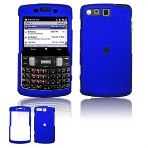 Hard Plastic Rubber Feel Faceplate Case Cover for Samsung Intrepid i350 - Dark Blue