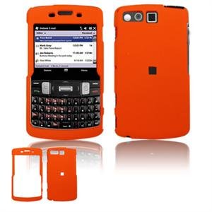 Hard Plastic Rubber Feel Faceplate Case Cover for Samsung Intrepid i350 - Orange