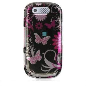 Hard Plastic Design Cover Case for Samsung Highlight T749 - Pink Butterfly
