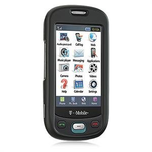 Hard Plastic Rubber Feel Case for Samsung Highlight T749 - Black