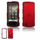 Hard Plastic Rubber Feel Faceplate Case Cover for LG Chocolate Touch - Dark Red