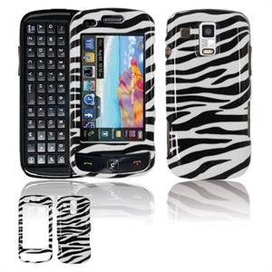 Hard Plastic Design Faceplate Case Cover for Samsung Rogue U960 - Black/White Stripes