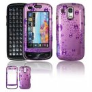 Hard Plastic Design Faceplate Case Cover for Samsung Rogue U960 - Purple Rain Drops