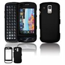 Hard Plastic Rubber Feel Faceplate Case Cover for Samsung Rogue U960 - Black