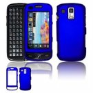 Hard Plastic Rubber Feel Faceplate Case Cover for Samsung Rogue U960 - Dark Blue